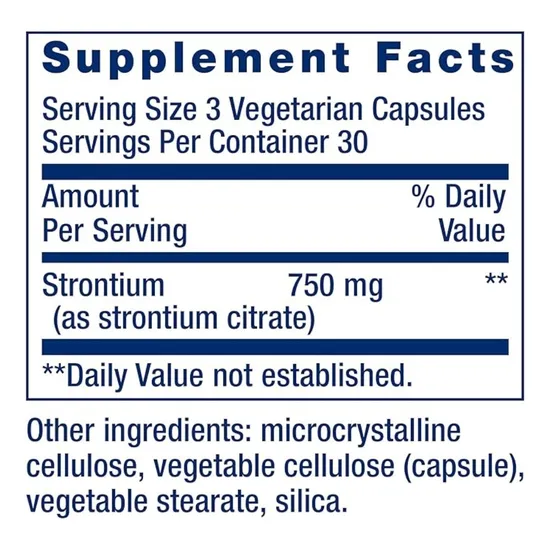 Life Extension Strontium 750mg Vegicaps 90 Vegicaps