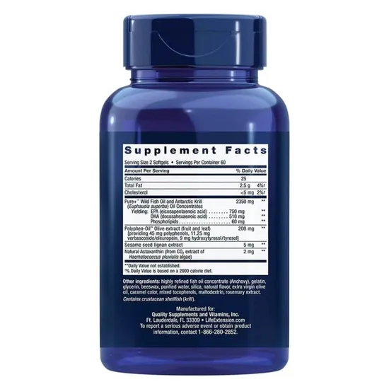 Life Extension Super Omega-3 Plus Softgels 120 Softgels