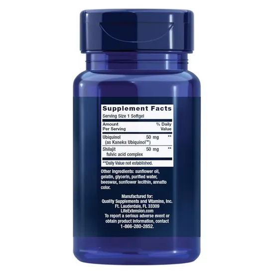 Life Extension Super Ubiquinol CoQ10 With Enhanced Mitochondrial Support 50mg Softgels 30 Softgels