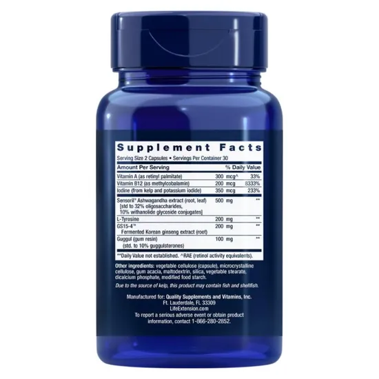 Life Extension Triple Action Thyroid Vegicaps 60 Vegicaps