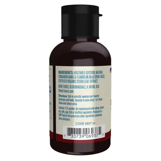 NOW Foods Better Stevia Liquid Cinnamon Vanilla 59ml