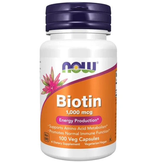 NOW Foods Biotin 1000mcg Capsules 100 Capsules
