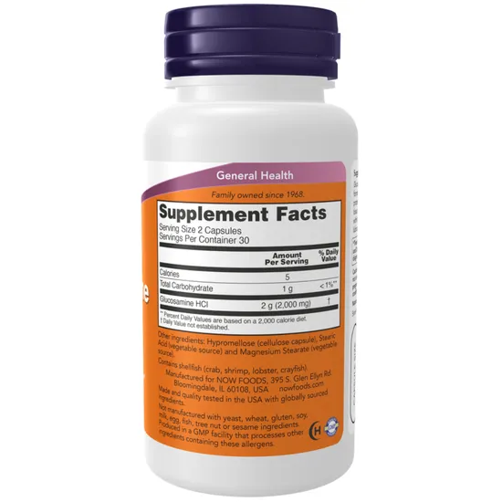 NOW Foods Glucosamine 1000 Capsules 60 Capsules