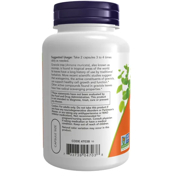 NOW Foods Graviola 500mg Capsules 100 Capsules