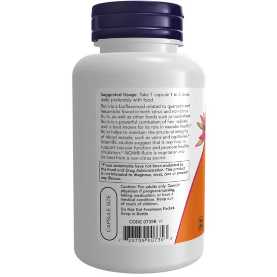 NOW Foods Rutin 450mg Capsules 100 Capsules