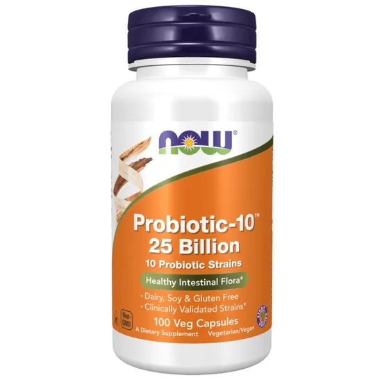 NOW Foods Probiotic-10 25 Billion Capsules 50 Capsules
