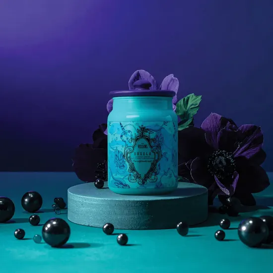 Disney Ursula Sea Flower Black Pearl Ceramic Candle