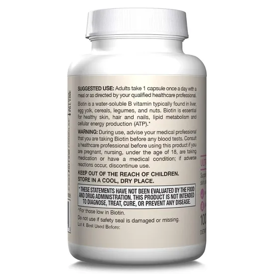 Jarrow Formulas Biotin 5000mcg Capsules 100 Capsules