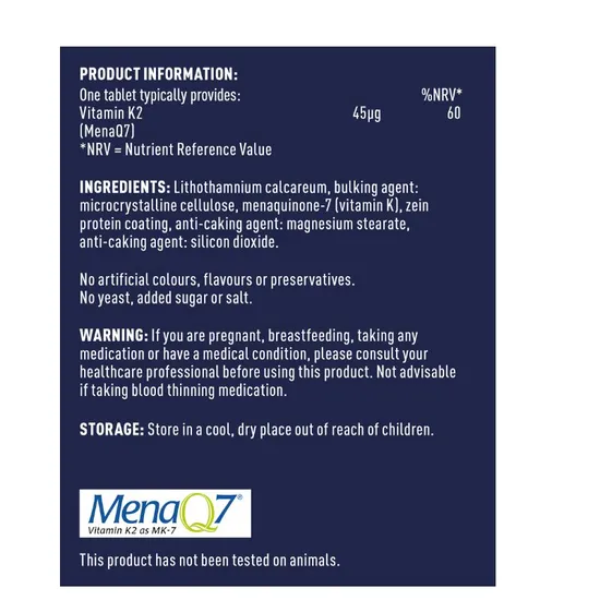 Higher Nature Vitamin K2 Vegetable Capsules 30 Capsules