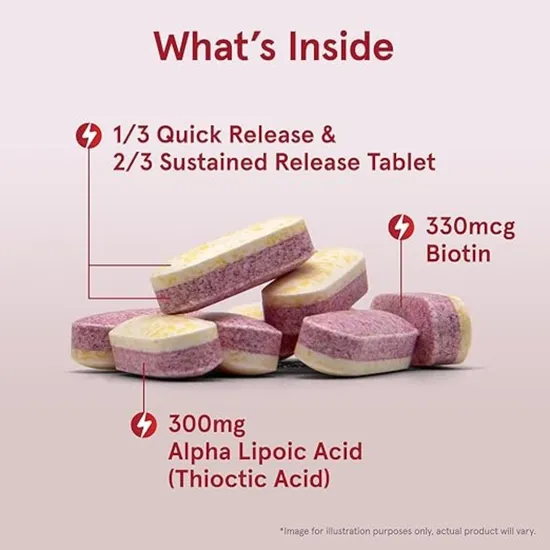 Jarrow Formulas Alpha Lipoic Sustain 300mg With Biotin Tablets 60 Tablets