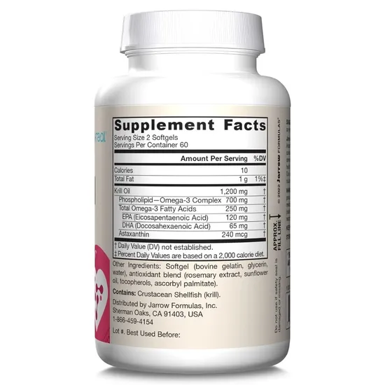 Jarrow Formulas Krill Oil Softgels 120 Softgels