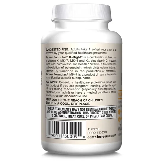 Jarrow Formulas K-Right Softgels 60 Softgels