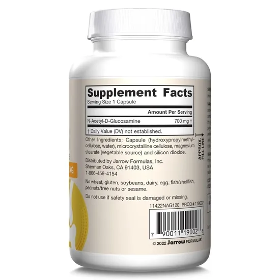 Jarrow Formulas NAG NAcetylDGlucosamine Vegicaps 120 Vegicaps