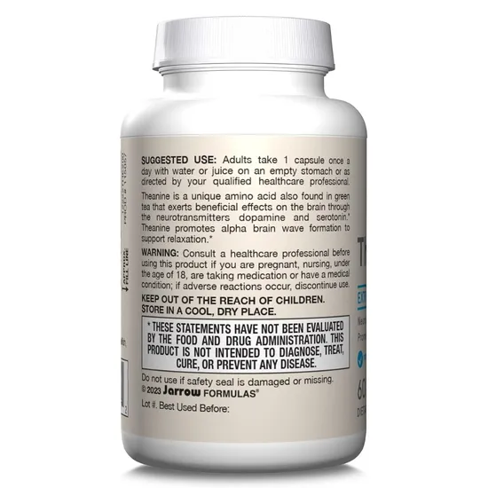 Jarrow Formulas Theanine 200mg Vegicaps 60 Vegicaps