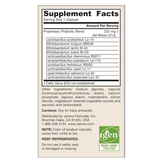 Jarrow Formulas Ultra JarroDophilus 50 Billion Vegicaps 60 Vegicaps