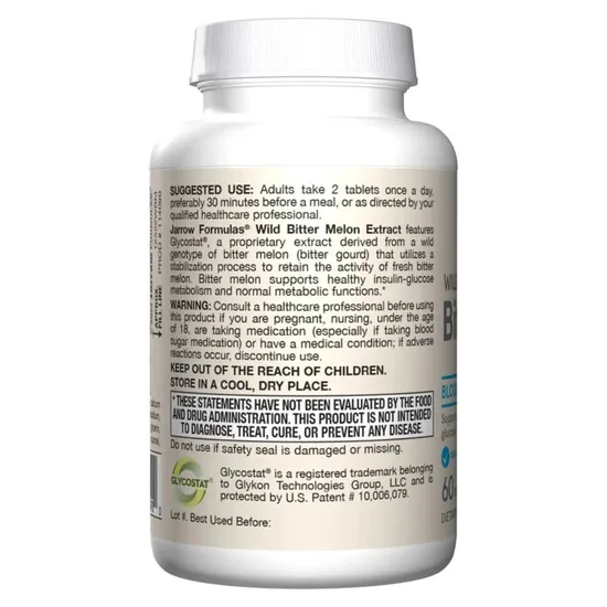 Jarrow Formulas Wild Bitter Melon Extract 1500mg Tablets 60 Tablets