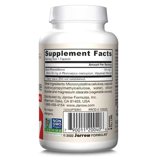 Jarrow Formulas transPterostilbene 50mg Vegicaps 60 Vegicaps