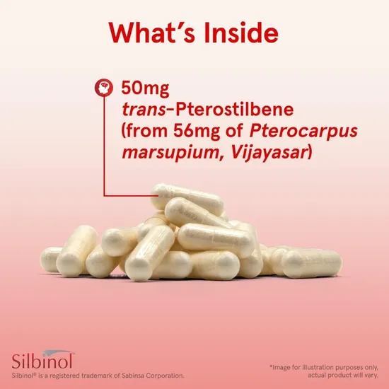 Jarrow Formulas transPterostilbene 50mg Vegicaps 60 Vegicaps