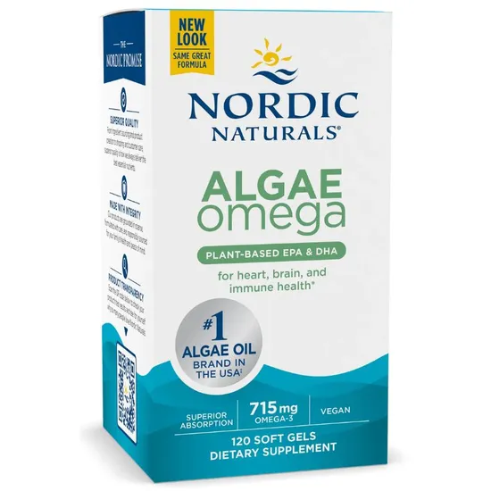 Nordic Naturals Algae Omega 715mg Softgels 120 Softgels
