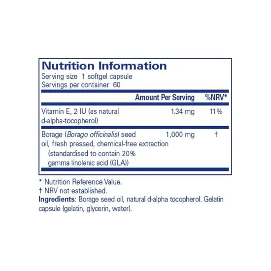 Pure Encapsulations Borage Oil Softgels 60 Softgels