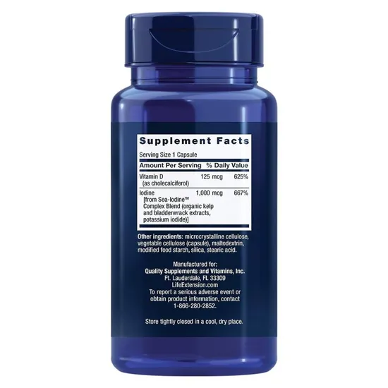 Life Extension Vitamin D3 With Sea-Iodine 5000iu Capsules 60 Capsules
