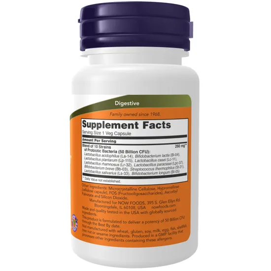NOW Foods Probiotic-10 50 Billion Capsules 50 Capsules