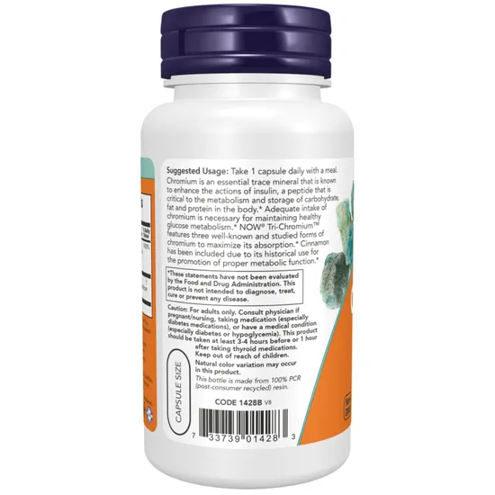NOW Foods Tri-Chromium 500mcg Capsules 90 Capsules