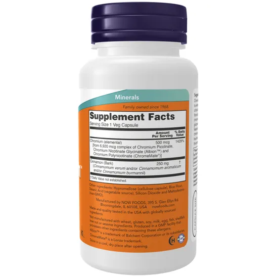 NOW Foods Tri-Chromium 500mcg Capsules 90 Capsules