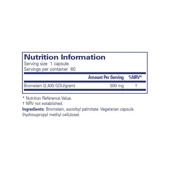 Pure Encapsulations Bromelain 2400 500mg Capsules 60 Capsules