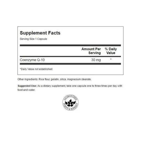 Swanson CoQ-10 30mg Capsules 60 Capsules