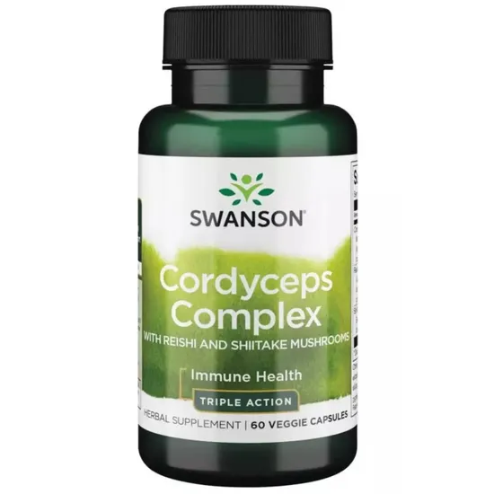 Swanson Cordyceps Complex With Reishi & Shiitake Mushrooms Capsules 60 Capsules