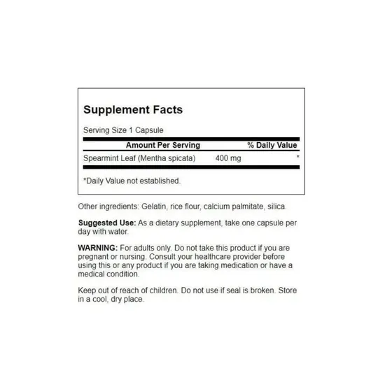 Swanson Full Spectrum Spearmint Leaf 400mg Capsules 60 Capsules