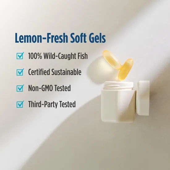 Nordic Naturals Ultimate Omega-D3 Fish Oil 1280mg Lemon 120 Softgels