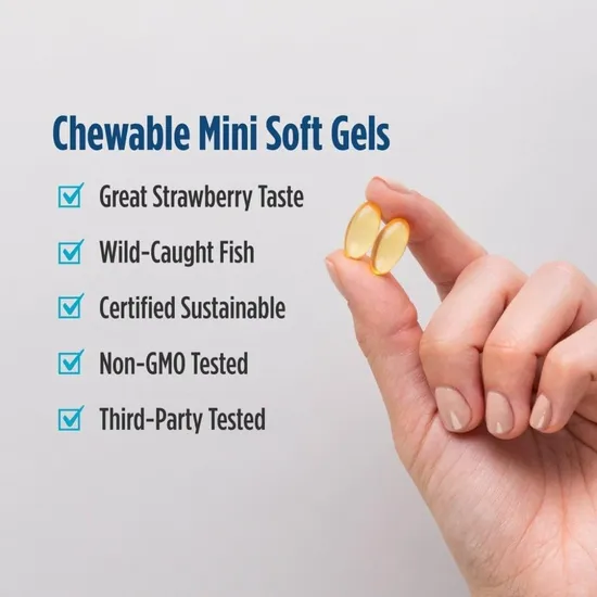 Nordic Naturals Ultimate Omega Fish Oil Junior 680mg Strawberry 90 Softgels