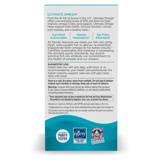 Nordic Naturals Ultimate Omega 1280mg Lemon 60 Softgels