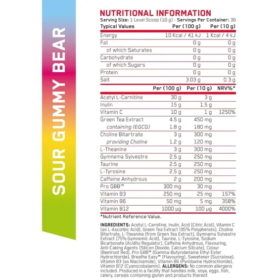 Applied Nutrition Shred-X Powder Sour Gummy Bear