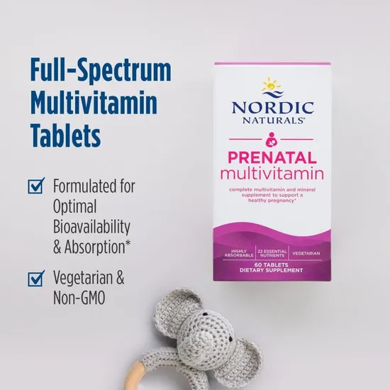 Nordic Naturals Prenatal Multivitamin Tablets 60 Tablets