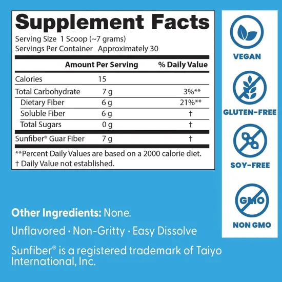 Doctor's Best Prebiotic Powder Sunfiber 210g