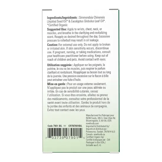 NOW Foods Essential Oil Roll-On Eucalyptus 10ml