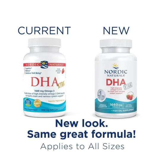 Nordic Naturals DHA Xtra 1660mg Strawberry 60 Softgels