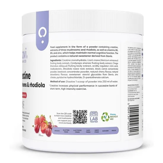 Osavi Creatine Mushrooms & Rhodiola Cherry & Strawberry 300g