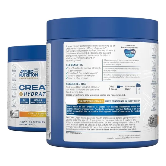 Applied Nutrition Creatine + Hydration Citrus Burst 360g