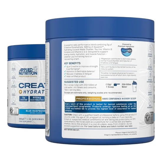 Applied Nutrition Creatine + Hydration Blue Raspberry 360g