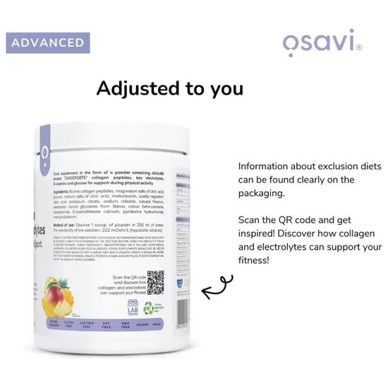 Osavi Collagen Electrolytes Vitality & Sport Wild Berry 390g