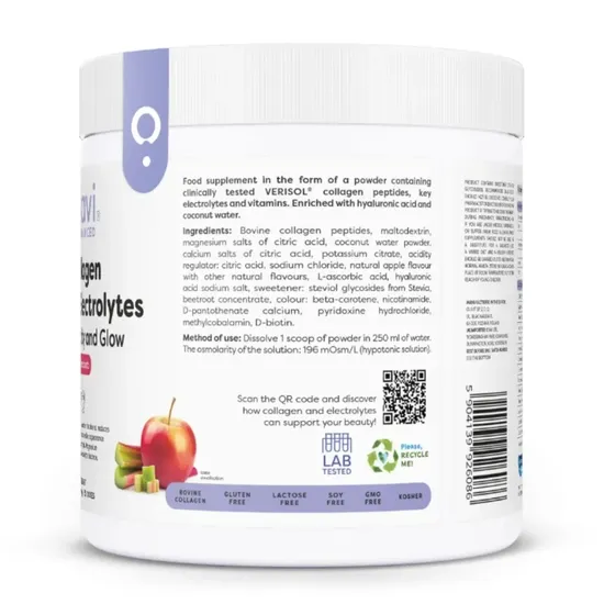 Osavi Collagen Electrolytes Vitality & Glow Apple & Rhubarb 300g