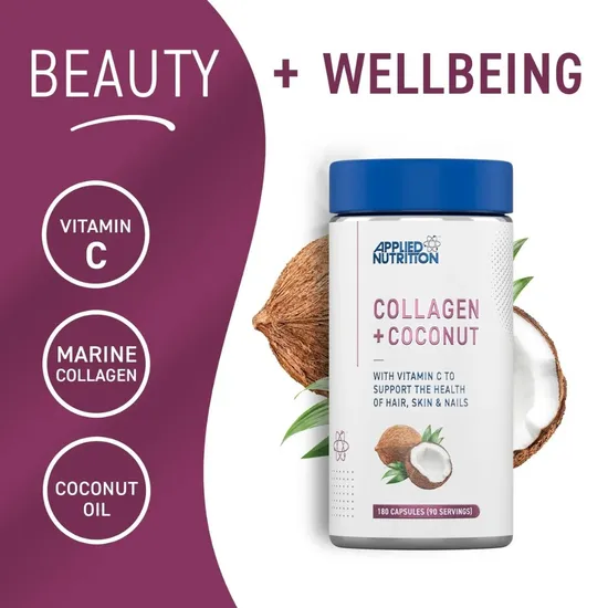 Applied Nutrition Collagen + Coconut Capsules 180 Capsules