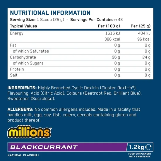 Applied Nutrition Carb X Millions Blackcurrant 1200g