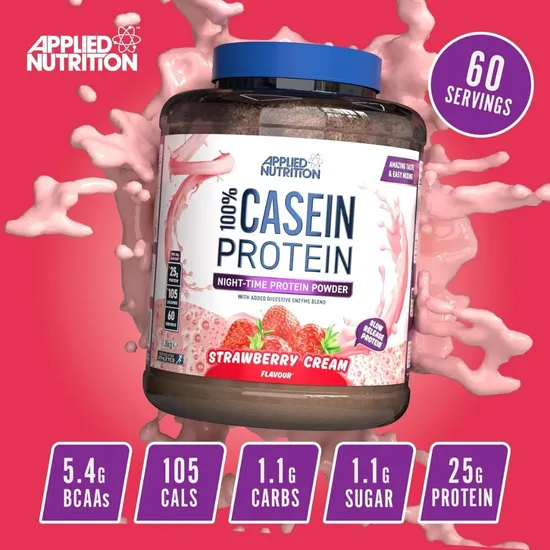 Applied Nutrition 100% Casein Protein Strawberry Cream 1800g