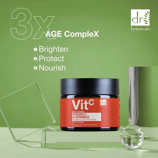 Dr Botanicals Vitamin C 1% & Vitamin E Brightening Duo Moisturiser 60ml