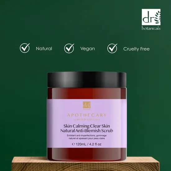 Dr Botanicals Skin Calming Clear Skin Natural Anti-Blemish Scrub 120ml